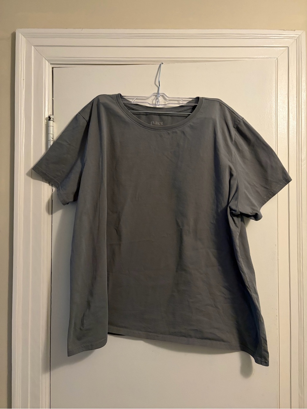 Pact 100% Organic Cotton T Shirt Gray Size XXL